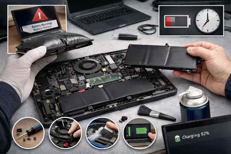 Remplacement d’une batterie d’ordinateur portable