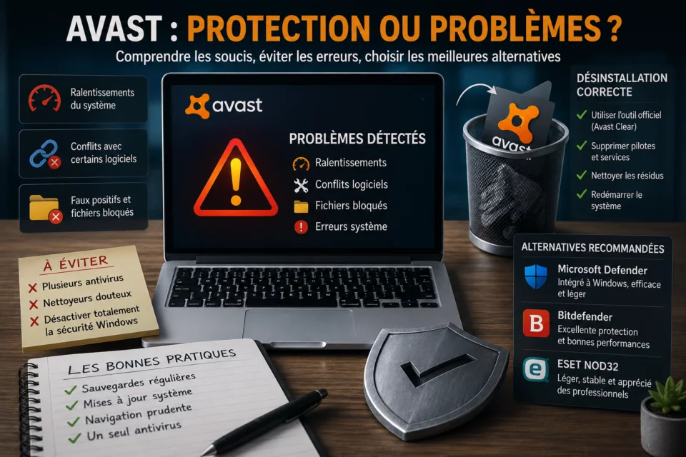 Avast antivirus : problèmes fréquents et alternatives possibles
