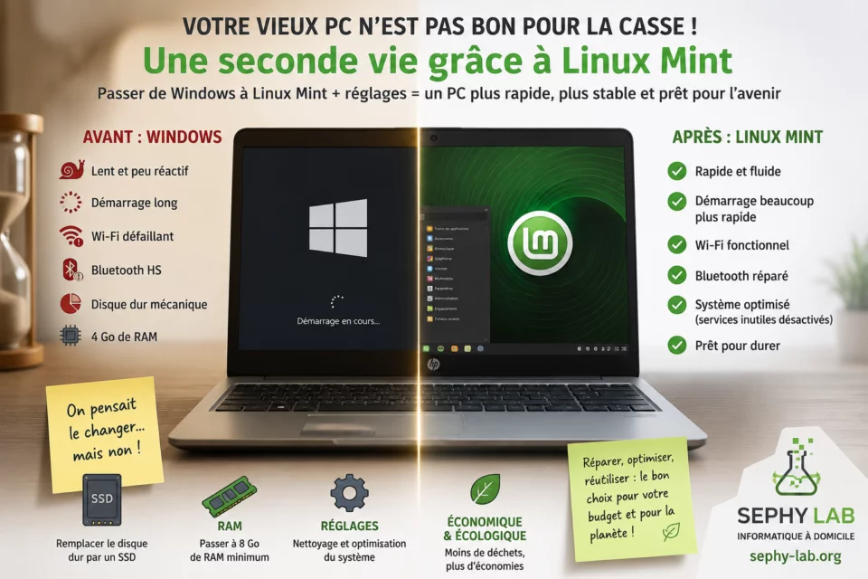 Vieux PC lent remis à niveau avec Linux Mint